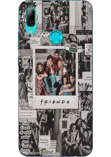 Huawei P Smart 2019 Uyumlu Friends Nostalji Tasarımlı Tasarımlı Baskılı Silikon Kılıf