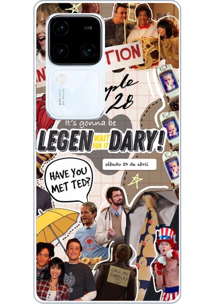 Vivo V30 Uyumlu Retro Gazete How I Met Your Mother Tasarımlı Baskılı Silikon Kılıf