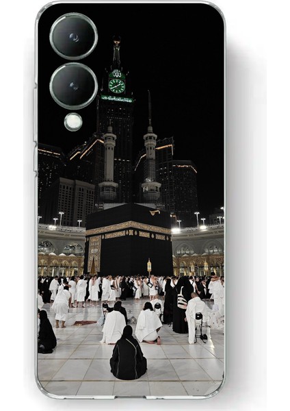 Vivo Y17S Uyumlu Kabe Umre Baskılı Silikon Kılıf