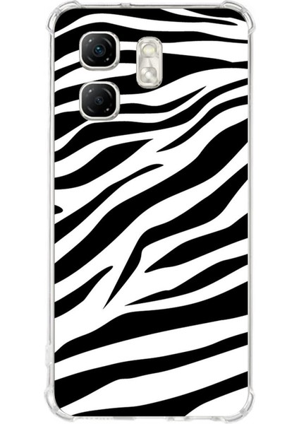 Infinix Hot 50I - Smart 9 Uyumlu Zebra Tasarımlı Baskılı Silikon Kılıf