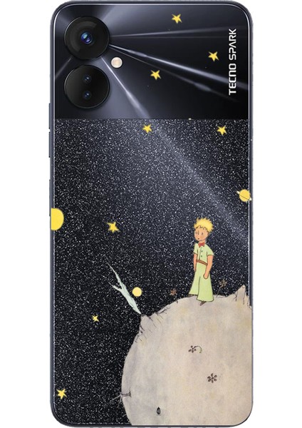 Tecno Spark 9 Pro Uyumlu Küçük Prens Tasarımlı Baskılı Silikon Kılıf