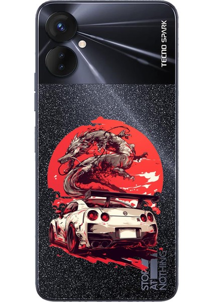 Tecno Spark 9 Pro Uyumlu Gtr Ejderha Tasarımlı Baskılı Silikon Kılıf