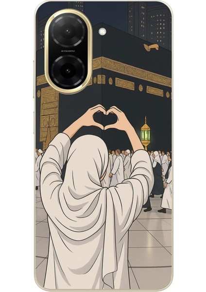 Redmi A5 Uyumlu Kabe Aşkı Baskılı Silikon Kılıf