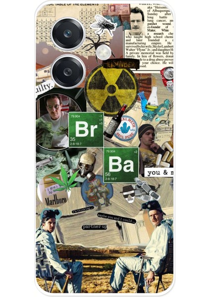 Oppo A3 Uyumlu Breaking Bad Kolaj Baskılı Silikon Kılıf