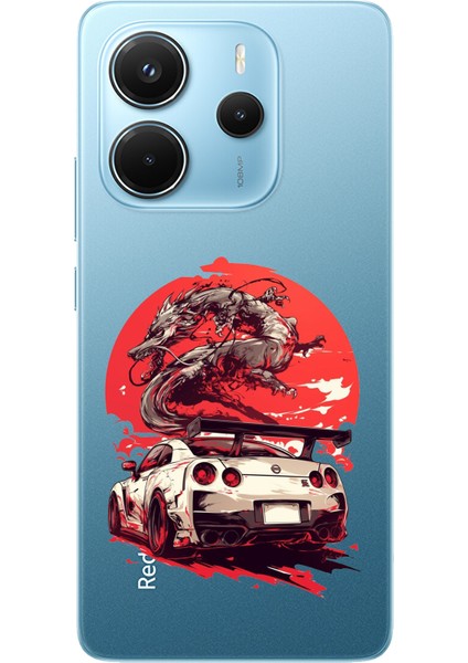 Redmi Note 14 4g Uyumlu Gtr Ejderha Tasarımlı Baskılı Silikon Kılıf