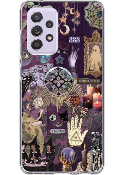 Samsung Galaxy A72 Uyumlu Hallowen Cadılar Astroloji Baskılı Silikon Kılıf
