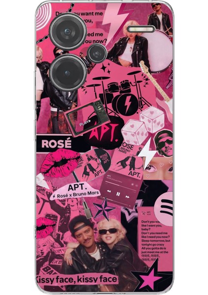 Redmi Note 13 Pro Plus 5g Uyumlu Blackpink Kolaj Baskılı Silikon Kılıf