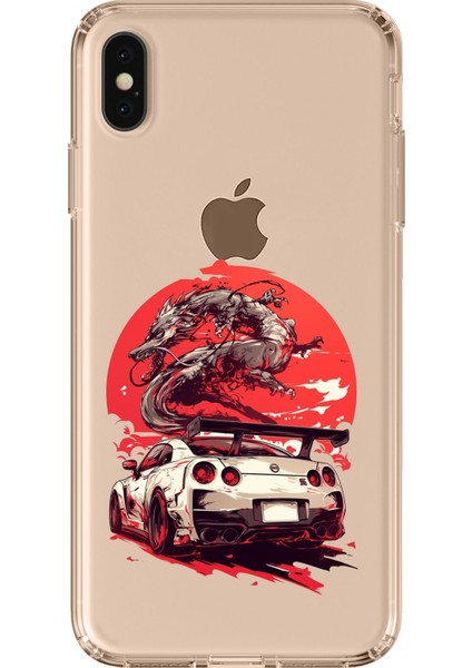 iPhone Xs Max Uyumlu Gtr Ejderha Tasarımlı Baskılı Silikon Kılıf