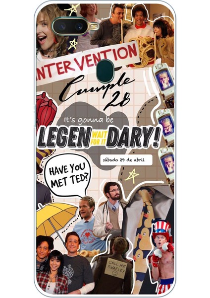 Oppo A5S-AX7-A12 Uyumlu Retro Gazete How I Met Your Mother Tasarımlı Baskılı Silikon Kılıf
