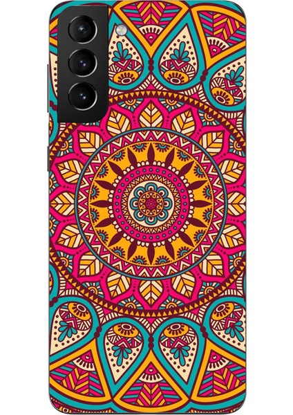 Samsung Galaxy S21 Plus Uyumlu Mandala Baskılı Silikon Kılıf