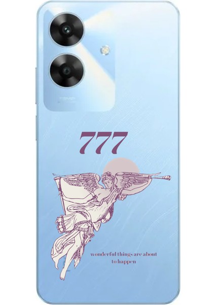 Realme Note 60 Uyumlu 777 Melek Tasarımlı Baskılı Silikon Kılıf
