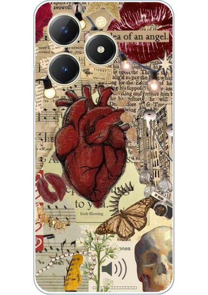 Realme C61 Uyumlu Vampire Diaries Vintage Baskılı Silikon Kılıf