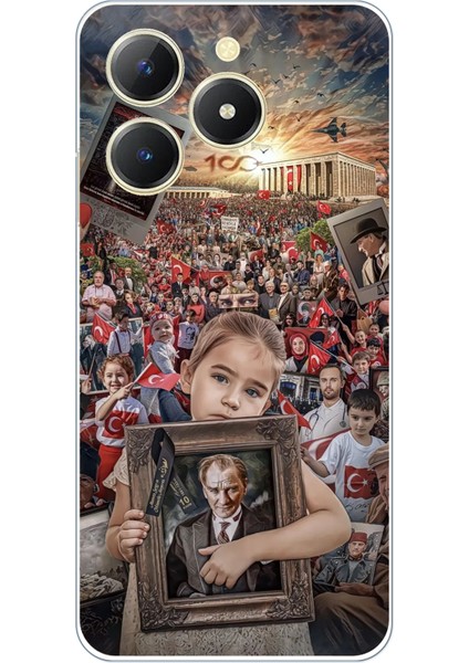Realme C61 Uyumlu Atatürk Anıtkabir Baskılı Silikon Kılıf