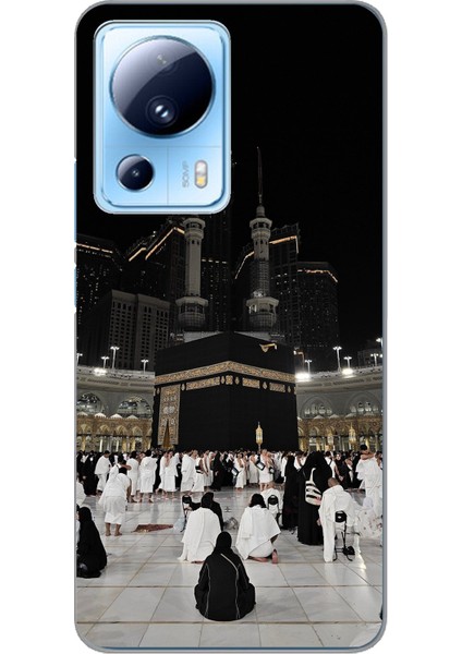 Xiaomi Mi 13 Lite Uyumlu Kabe Umre Baskılı Silikon Kılıf