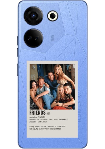 Tecno Camon 20 - 20 Pro 4g Uyumlu Friends Mini Poster Tasarımlı Baskılı Silikon Kılıf