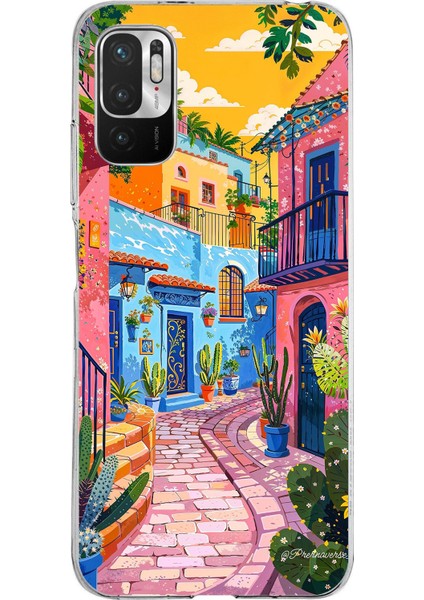 Redmi Note 10 5g Uyumlu Renkli Sanat Sokak Silikon Kılıf