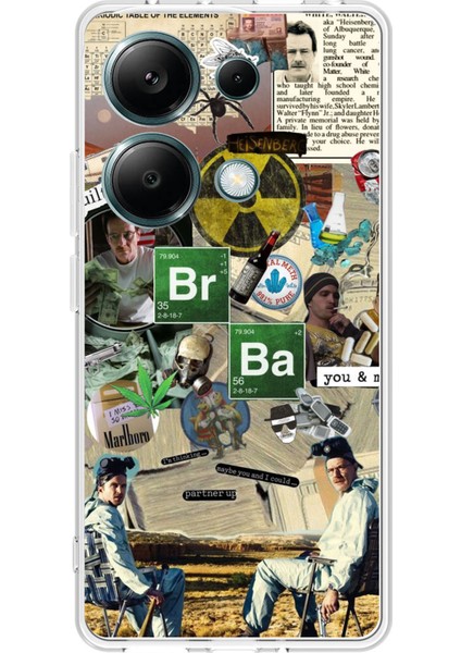 Redmi Note 13 Pro 4g Uyumlu Breaking Bad Kolaj Baskılı Silikon Kılıf