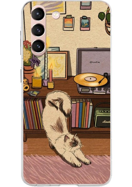 Samsung Galaxy S21 Uyumlu Nostaljik Köpek Tasarımlı Baskılı Silikon Kılıf