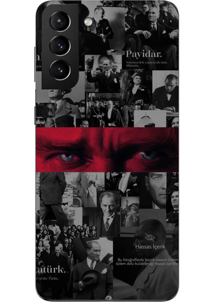 Samsung Galaxy S21 Plus Uyumlu Atatürk Gözler Tasarım Baskılı Silikon Kılıf
