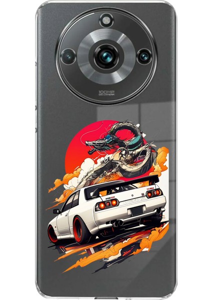 Realme 11 Pro-Pro Plus Uyumlu Gtr Güneş Ejderha Tasarımlı Baskılı Silikon Kılıf