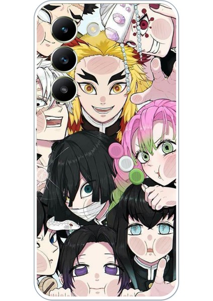 Vivo V30 Lite Uyumlu Demon Slayer Manga Baskılı Silikon Kılıf