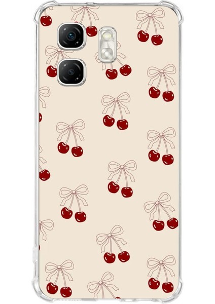 Infinix Hot 50I - Smart 9 Uyumlu Fiyonklu Kirazlar Baskılı Silikon Kılıf