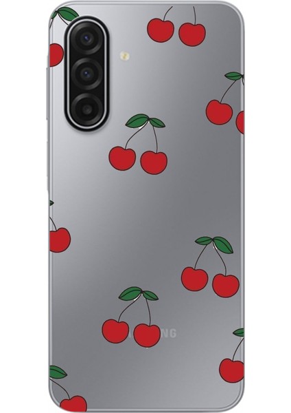 Samsung Galaxy A17 Uyumlu Kirazlar Tasarımlı Baskılı Silikon Kılıf