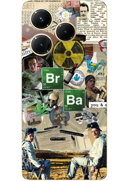 Tecno Spark 20 Pro Uyumlu Breaking Bad Kolaj Baskılı Silikon Kılıf