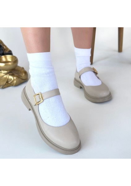 Yokox Bej Cilt Oxford Ayakkabı fırsatları