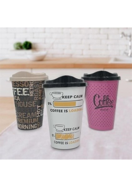 ® 3 Adet Kahve Bardağı Seti Dekoratif Plastik Kahve Muhafaza Bardağı fiyatları