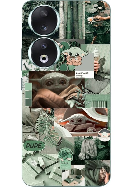 Honor 90 Uyumlu Yoda Kolaj Baskılı Silikon Kılıf