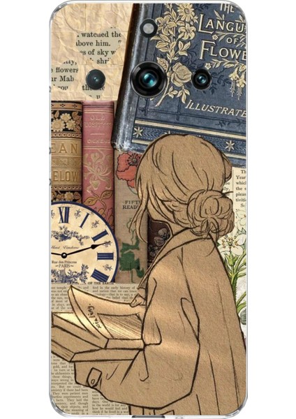 Realme 11 Pro-Pro Plus Uyumlu Retro Gazete Kadın Tasarımlı Baskılı Silikon Kılıf