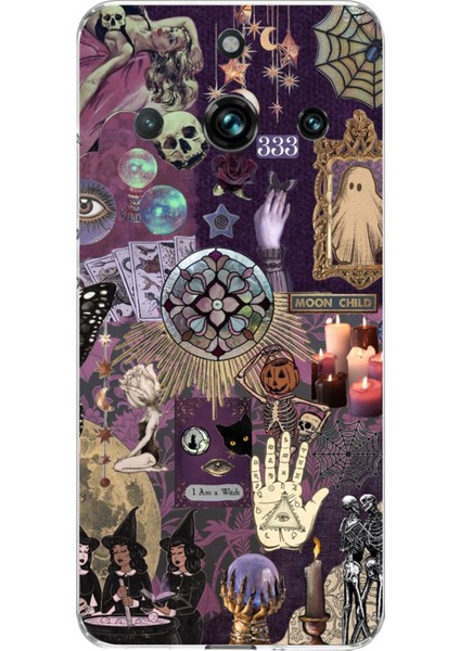Realme 11 Pro-Pro Plus Uyumlu Hallowen Cadılar Astroloji Baskılı Silikon Kılıf