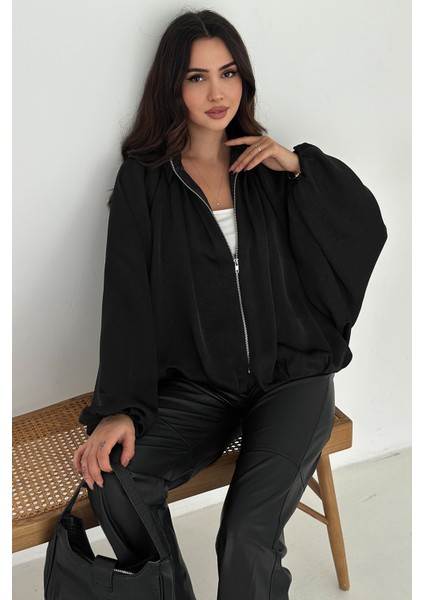 Kadın Balon Kol Büzgülü Ceket – Flow Ease