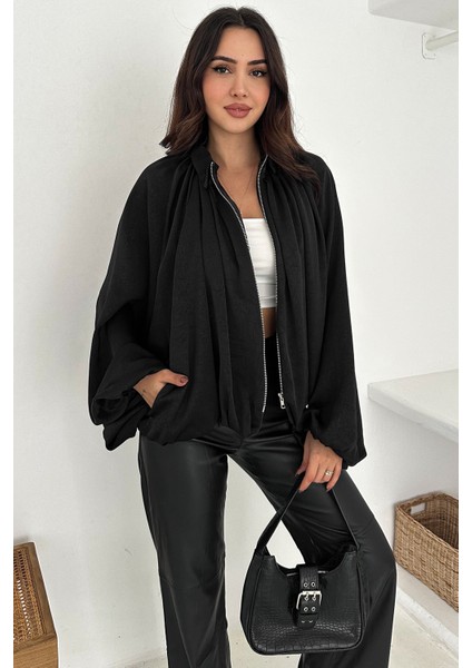Kadın Balon Kol Büzgülü Ceket – Flow Ease
