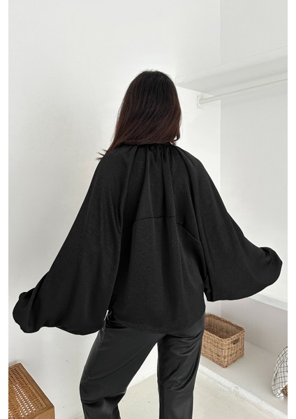 Kadın Balon Kol Büzgülü Ceket – Flow Ease