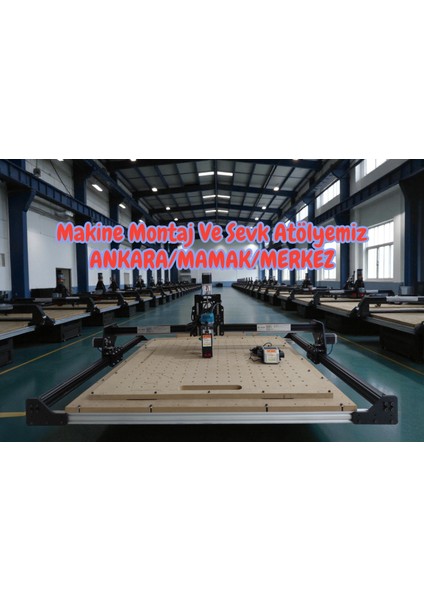 - E-Sat M5 Model Masaüstü Cnc Makinesi 2'si 1 Arada 30 Watt Optik Lazer + Router Makine 60X60 cm Işlem Alanlı