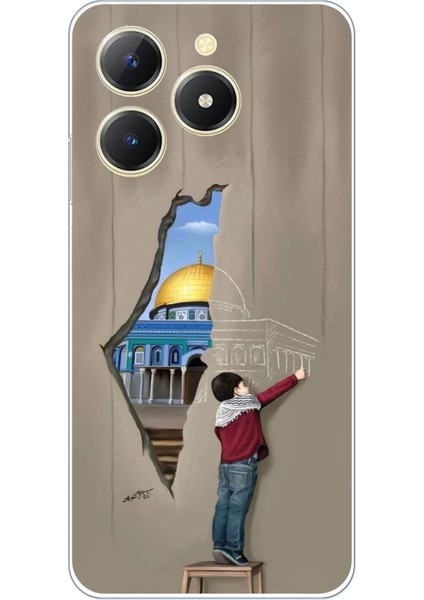 Realme C61 Uyumlu Mescid-I Aksa Duvar Baskılı Silikon Kılıf