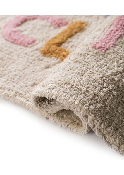 Yeni Sezon Yazı Nakışlı Banyo Paspası 50X80 cm fırsatları