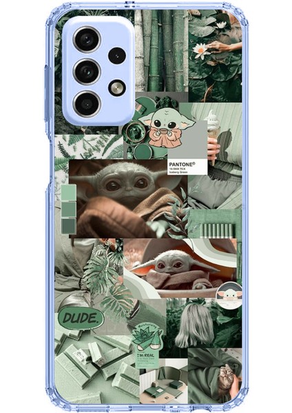 Samsung Galaxy A33 Uyumlu Yoda Kolaj Baskılı Silikon Kılıf