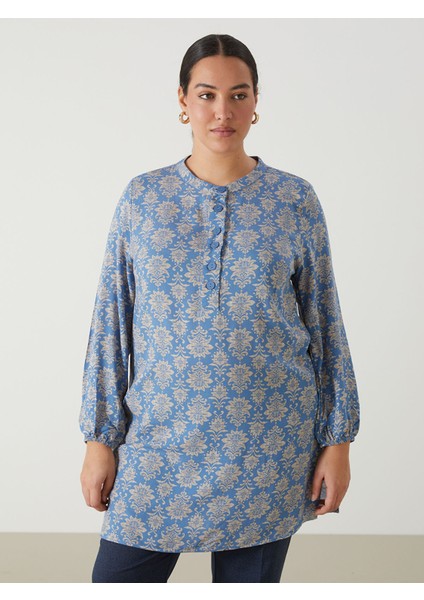 Yeni Sezon Bisiklet Yaka Desenli Kadın Tunik fiyatları