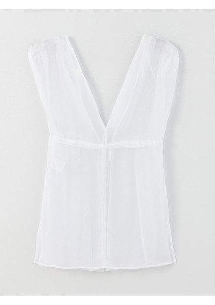 Yeni Sezon V Yaka Nakışlı Kadın Plaj Elbisesi fiyatları