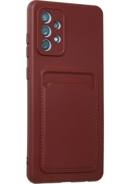 Samsung Galaxy A72 Kılıf Kelvin Kartvizitli Silikon - Bordo fiyatları