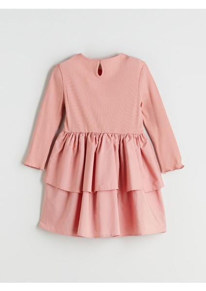 Yeni Sezon Bisiklet Yaka Çiçekli Kız Çocuk Elbise modelleri