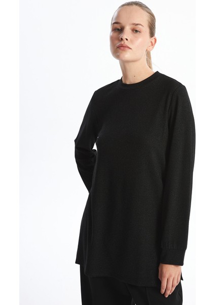 Yeni Sezon Bisiklet Yaka Desenli Kadın Tunik