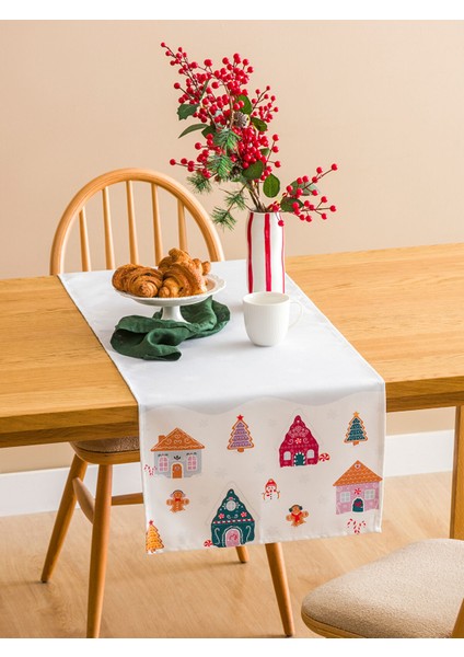 Yeni Sezon Yılbaşı Temalı Baskılı Runner