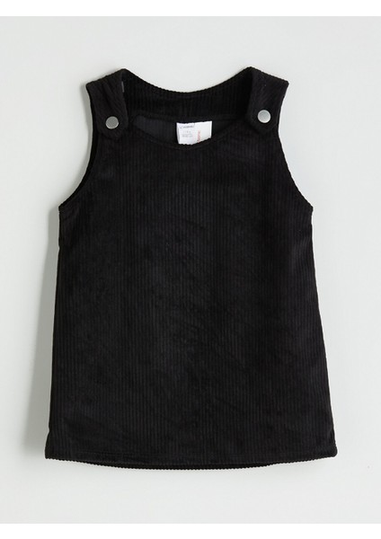 Yeni Sezon Basic Kadife Kız Çocuk Elbise