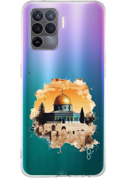 Oppo Reno 5 Lite Uyumlu Mescid-I Aksa Tasarımlı Baskılı Silikon Kılıf