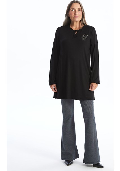 Yeni Sezon Bağlamalı Yaka Taşlı Kadın Tunik fiyatları