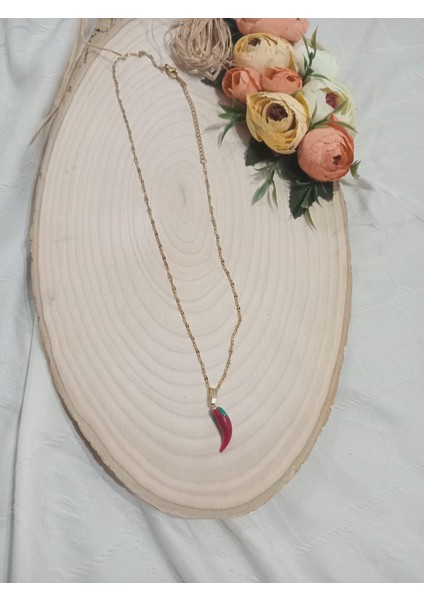 Biber Uçlu Çelik Kolye